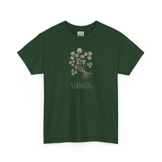 Shamrock Botanical Tee — Vintage Floral Clover Shirt