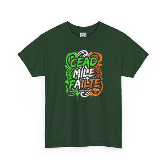 Céad Míle Fáilte St. Patrick's Day T-Shirt — Irish Welcome Tee (stpatricksday2026) Personalize