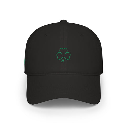 Embroidered Shamrock Low Profile Baseball Cap — St. Patrick’s Day Lucky Clover Hat (Personalize)