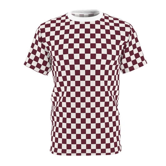 Galway Inspired Maroon & White Checkered Shirt | Custom County Colors Available