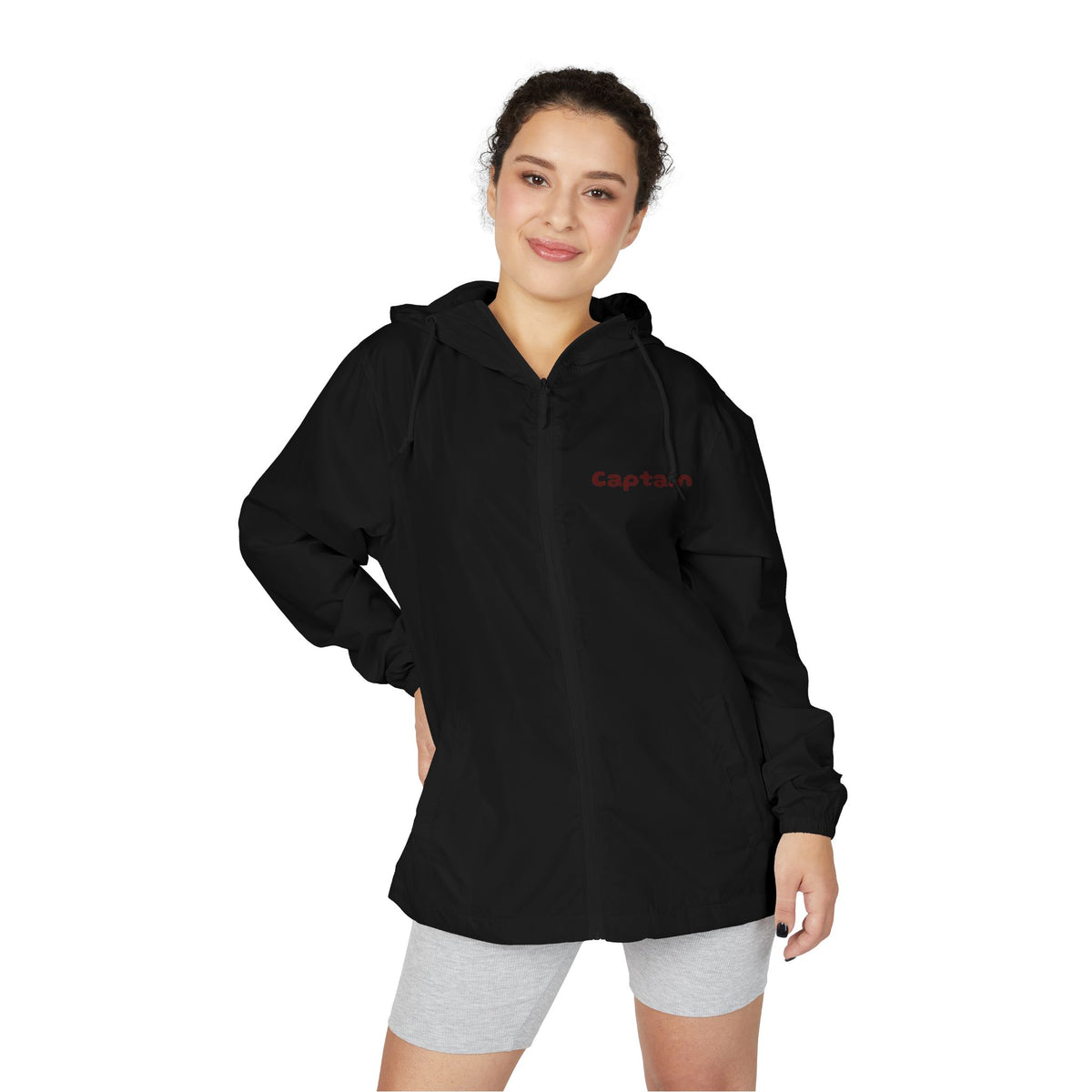 Captain Red Sailboat Hooded Windbreaker Jacket