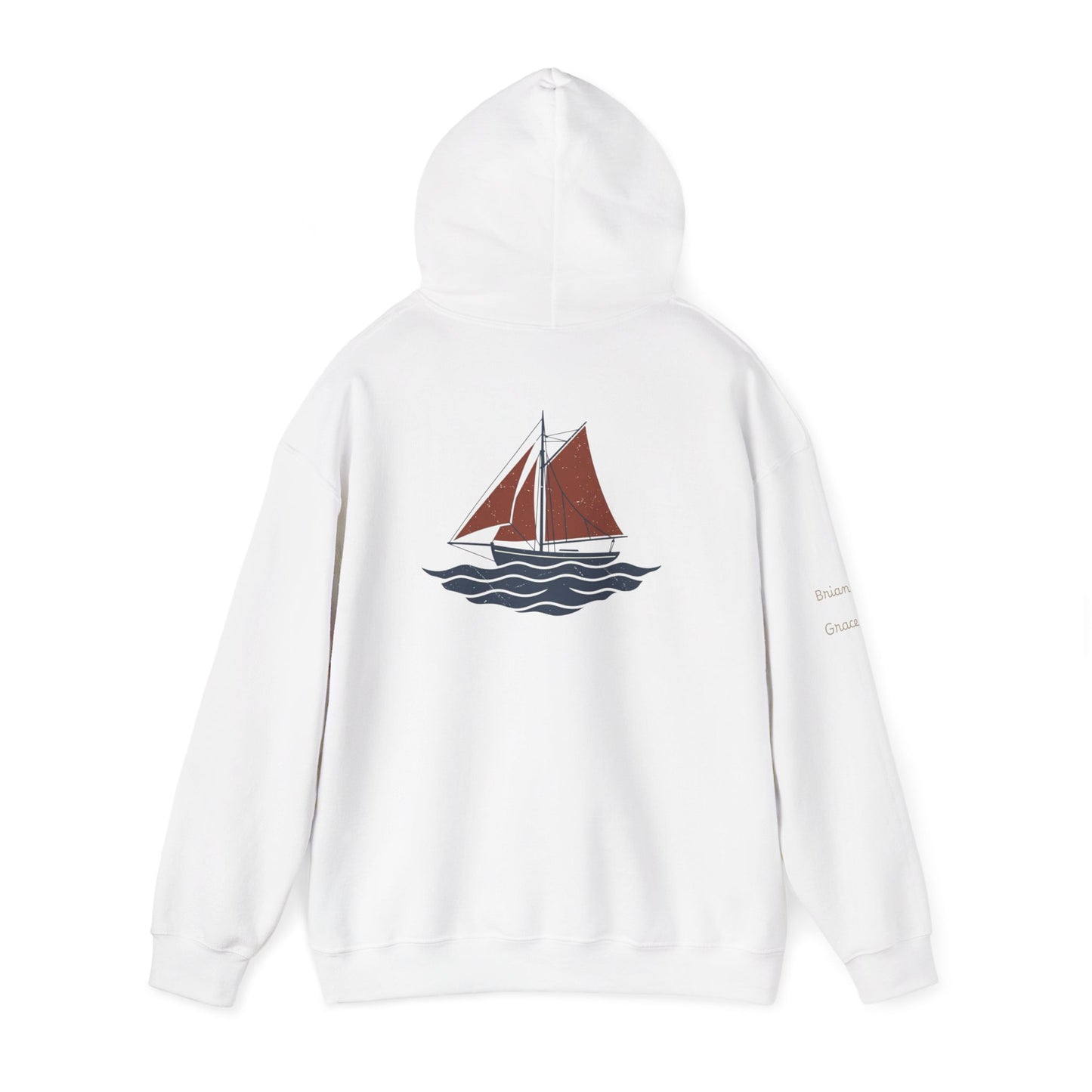 Sailing Mam Hoodie – Nautical Sailboat Graphic Pullover for Irish Sea-Loving Moms Personalize