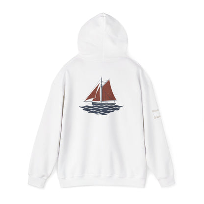 Sailing Mam Hoodie – Nautical Sailboat Graphic Pullover for Irish Sea-Loving Moms Personalize