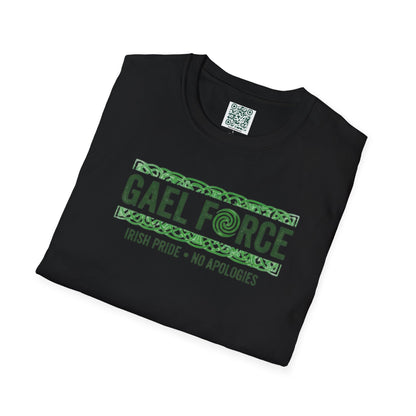 Gael Force T-Shirt - "Irish Pride • No Apologies" Retro Celtic Design