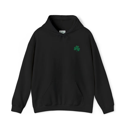Shamrock Embroidered Hoodie – Small Lucky Shamrock Pullover