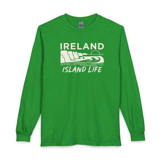 Ireland Island Life Long Sleeve Shirt — Personalize Retro Coastal Tee