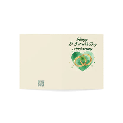 St. Patrick’s Day Wedding Anniversary Card — Personalized Couple Greeting Card