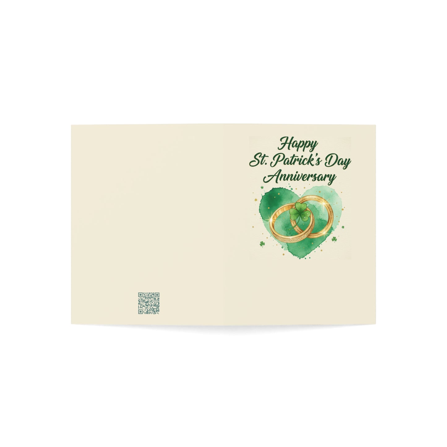 St. Patrick’s Day Wedding Anniversary Card — Personalized Couple Greeting Card