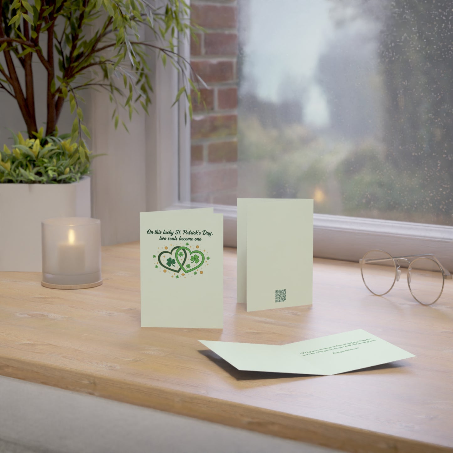 Married on St. Patrick's Day — Personalized Wedding Greeting Card