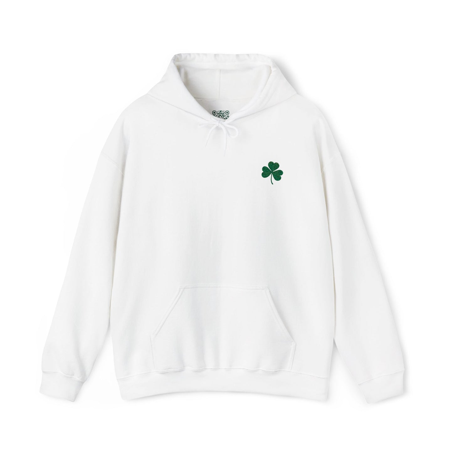 Shamrock Embroidered Hoodie – Small Lucky Shamrock Pullover