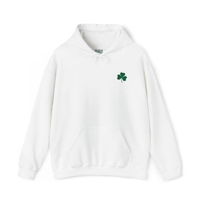 Shamrock Embroidered Hoodie – Small Lucky Shamrock Pullover
