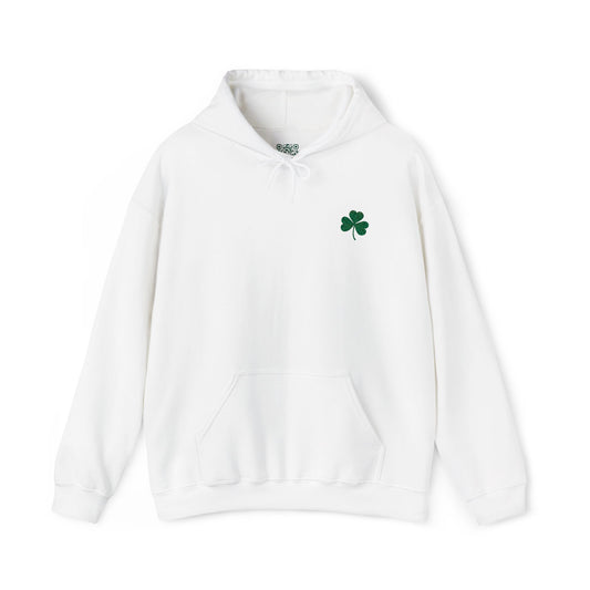 Shamrock Embroidered Hoodie – Small Lucky Shamrock Pullover