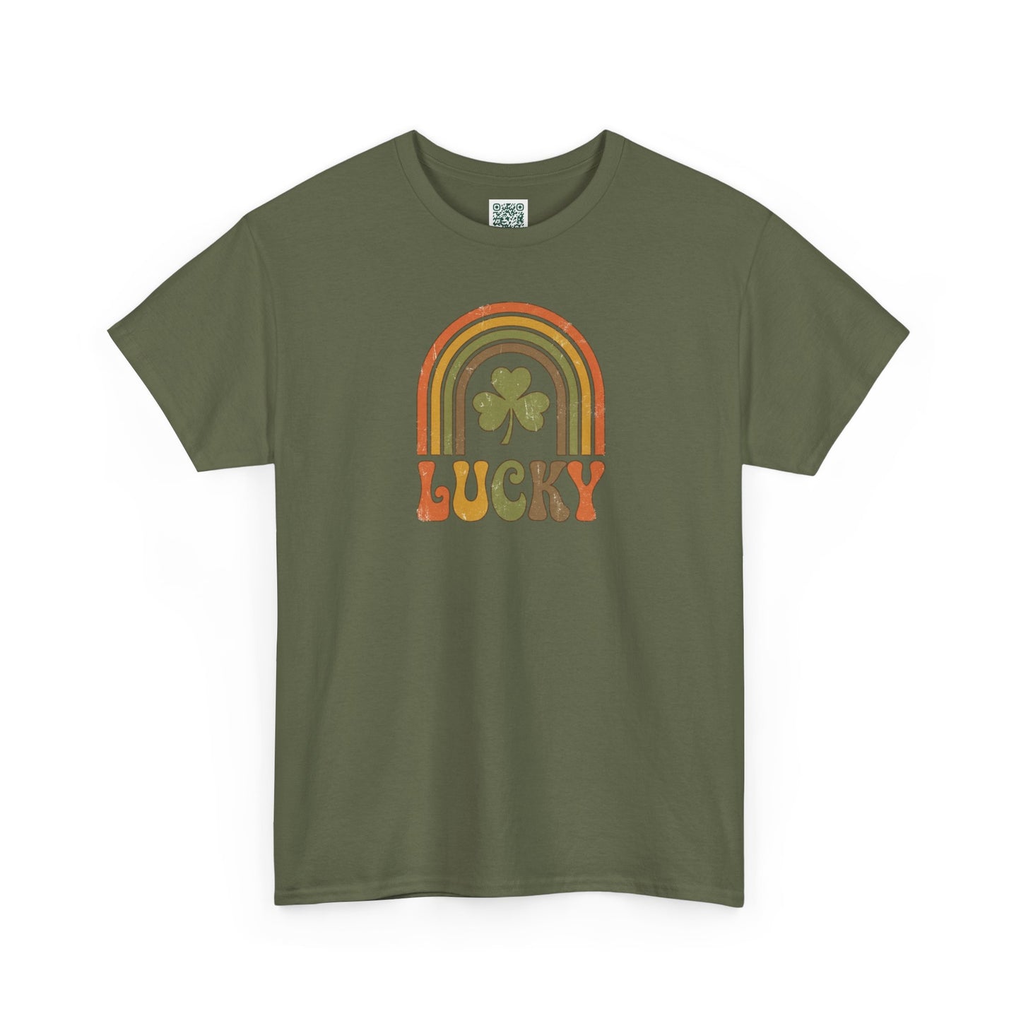 Lucky Retro Rainbow T-Shirt — Vintage Shamrock St. Patrick’s Tee