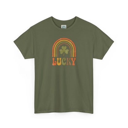 Lucky Retro Rainbow T-Shirt — Vintage Shamrock St. Patrick’s Tee