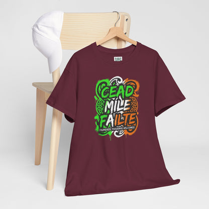 Céad Míle Fáilte St. Patrick's Day T-Shirt — Irish Welcome Tee (stpatricksday2026) Personalize