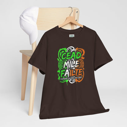 Céad Míle Fáilte St. Patrick's Day T-Shirt — Irish Welcome Tee (stpatricksday2026) Personalize