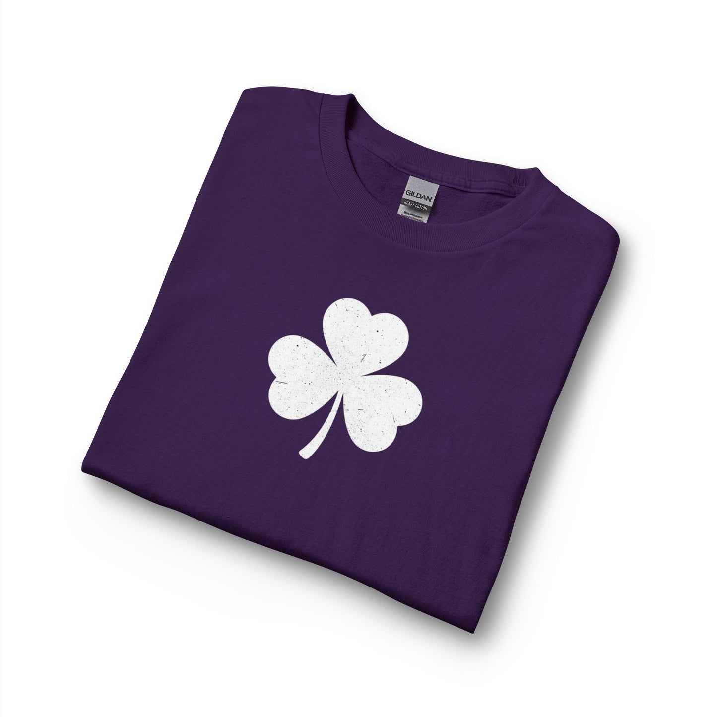 Personalize Long Sleeve T-Shirt - Minimal White Chest Shamrock Graphic