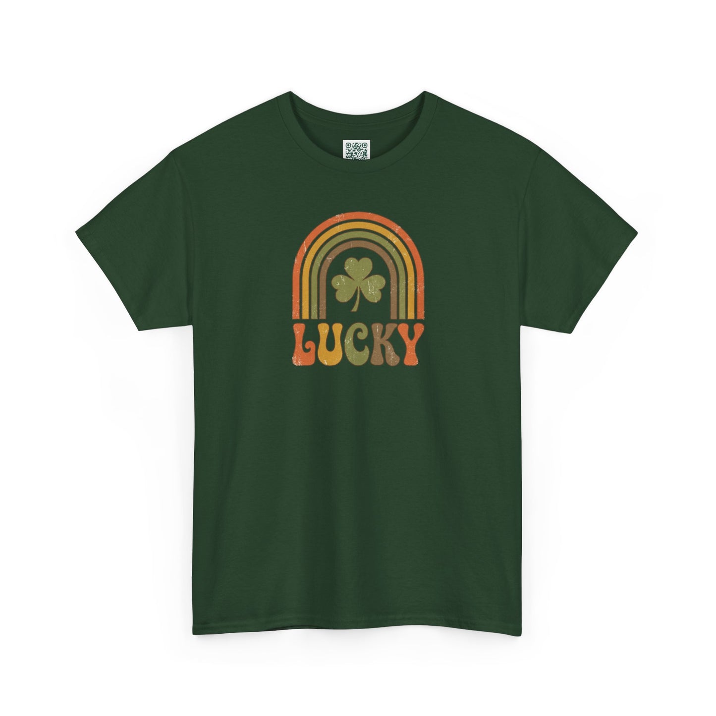 Lucky Retro Rainbow T-Shirt — Vintage Shamrock St. Patrick’s Tee