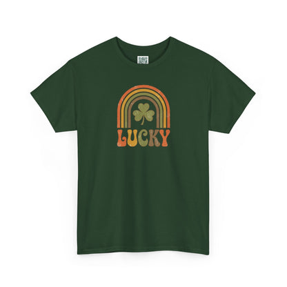 Lucky Retro Rainbow T-Shirt — Vintage Shamrock St. Patrick’s Tee