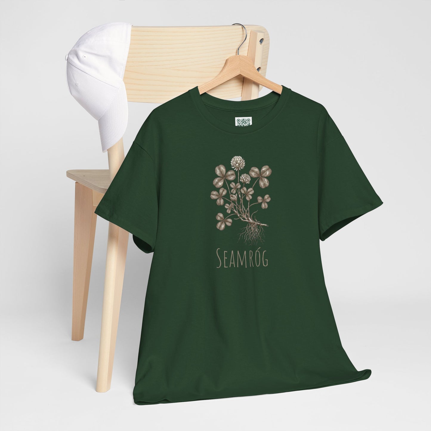 Shamrock Botanical Tee — Vintage Floral Clover Shirt