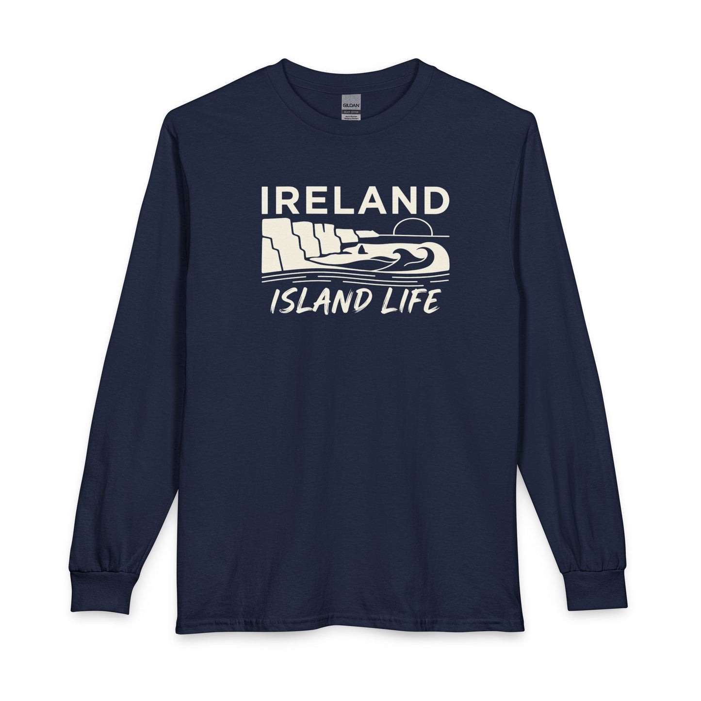 Ireland Island Life Long Sleeve Shirt — Personalize Retro Coastal Tee