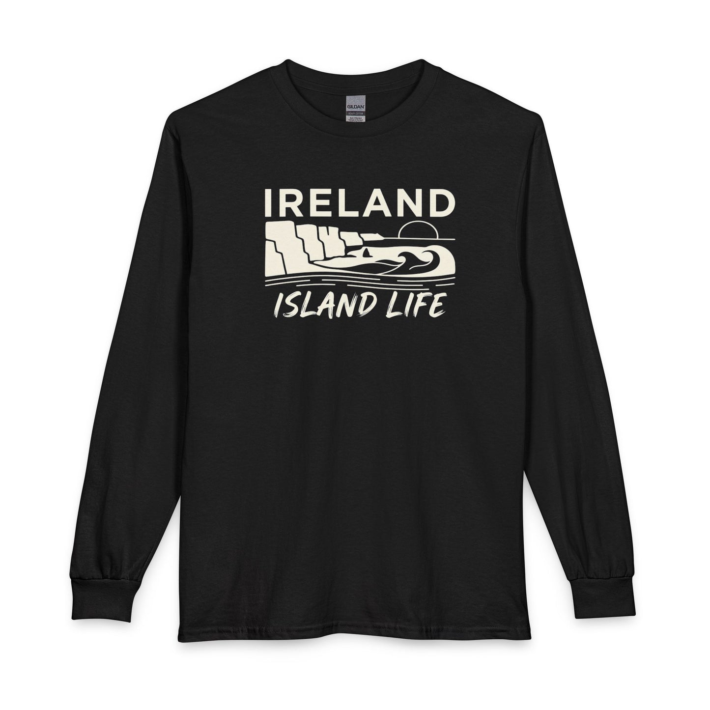 Ireland Island Life Long Sleeve Shirt — Personalize Retro Coastal Tee