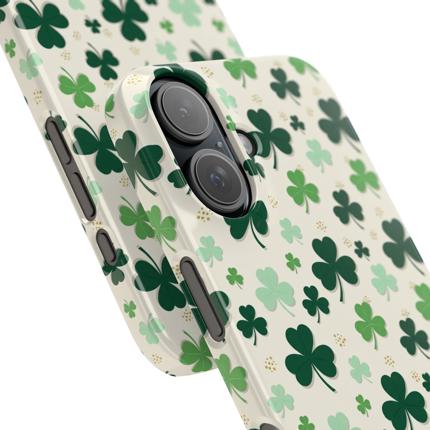 Shamrock Pattern Slim Phone Case — Irish Clover Protective Cover