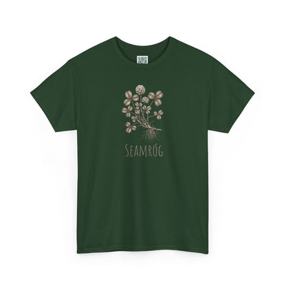 Shamrock Botanical Tee — Vintage Floral Clover Shirt