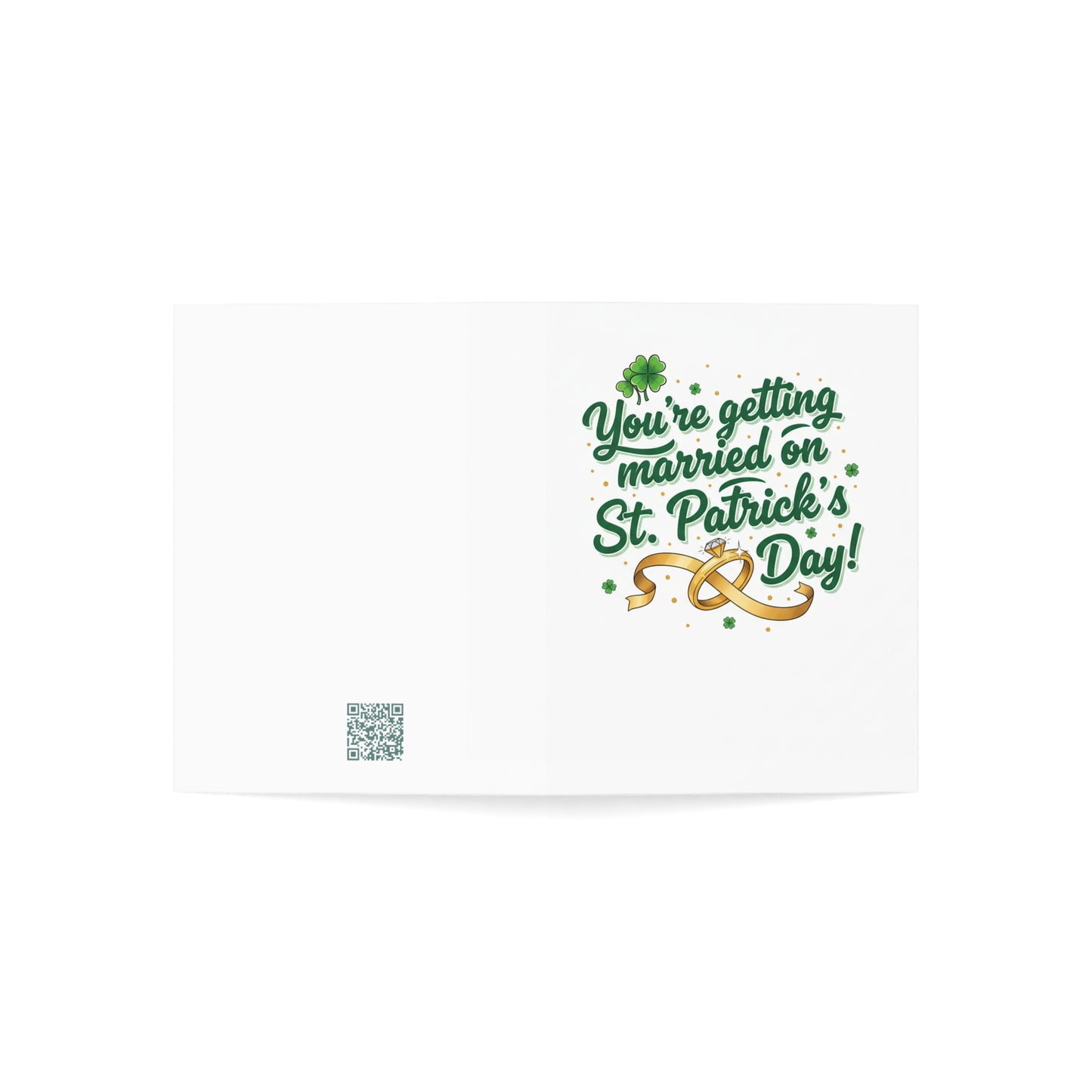 St. Patrick's Day Wedding Greeting Card — "You're getting married on St. Patrick's Day!"