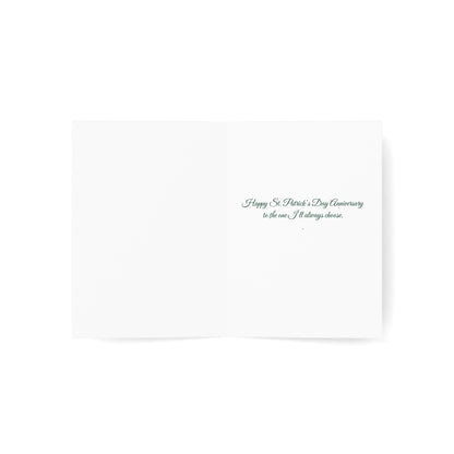 St. Patrick's Day Anniversary Card — "Still Lucky, Still Us" Greeting Card, Personalize