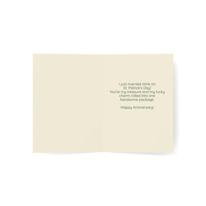 Funny Romantic Anniversary Card — "You're My Treasure" (St. Patrick's Day Theme)
