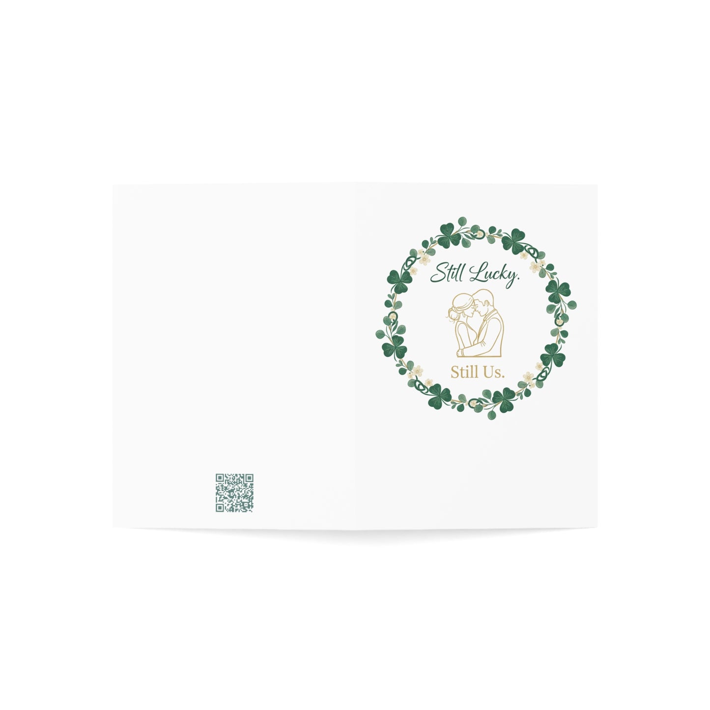 St. Patrick's Day Anniversary Card — "Still Lucky, Still Us" Greeting Card, Personalize