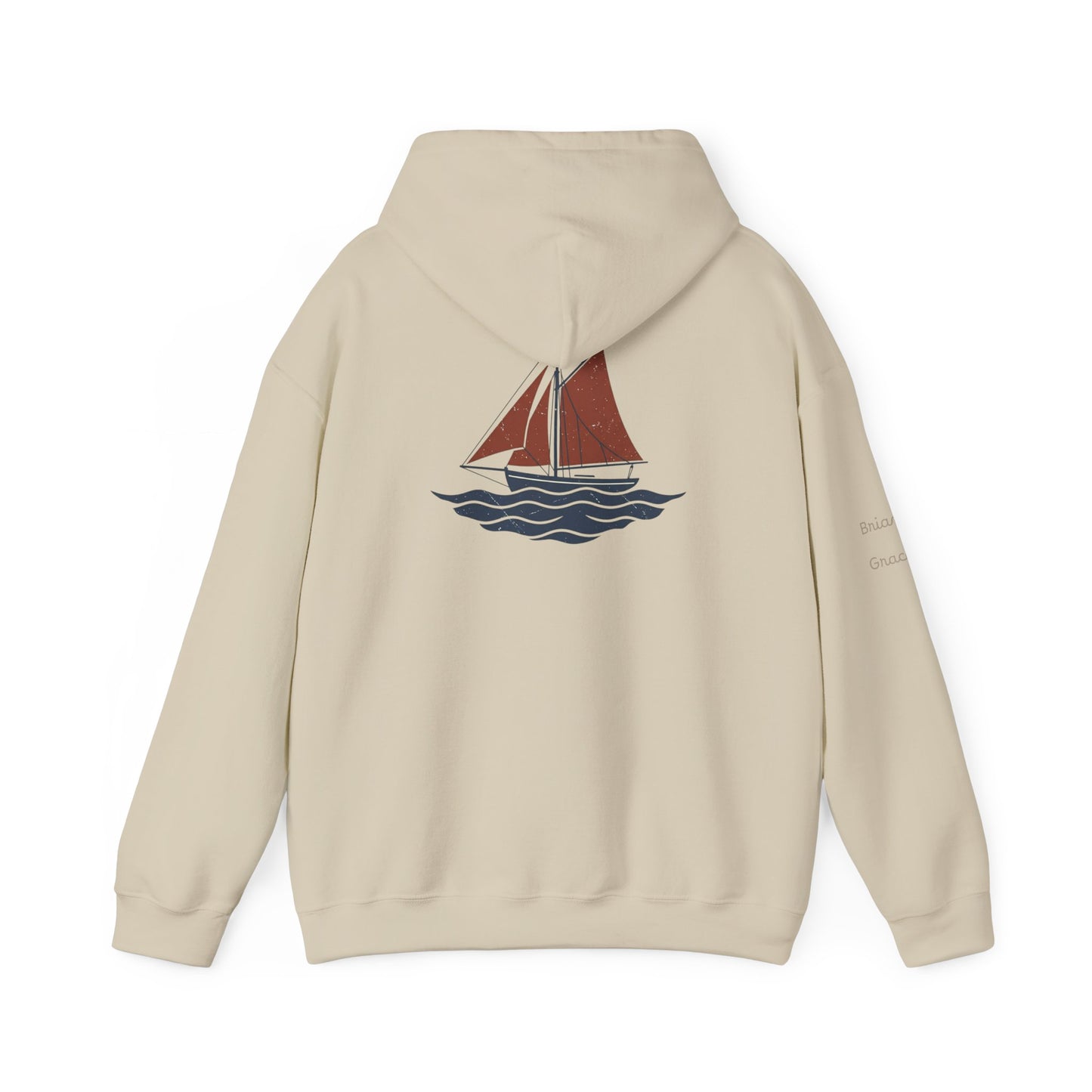Sailing Mam Hoodie – Nautical Sailboat Graphic Pullover for Irish Sea-Loving Moms Personalize
