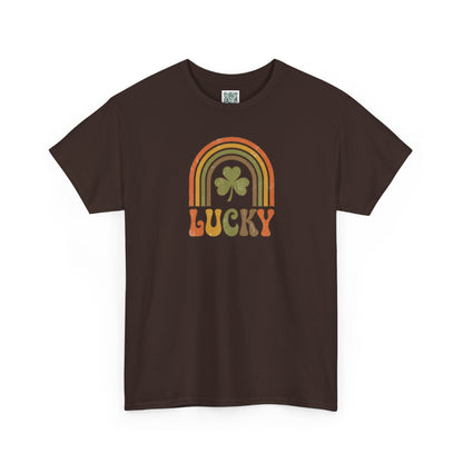 Lucky Retro Rainbow T-Shirt — Vintage Shamrock St. Patrick’s Tee