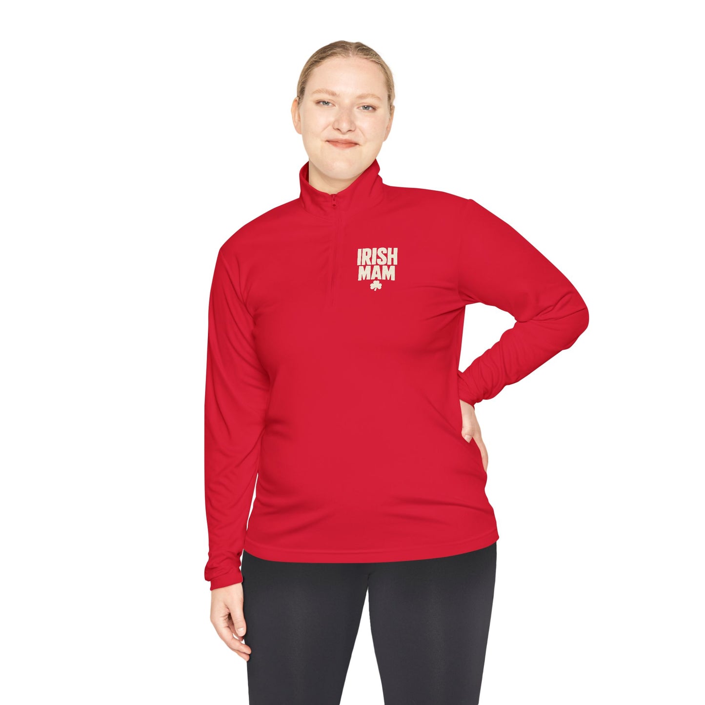 Irish Mam Shamrock Quarter-Zip Pullover