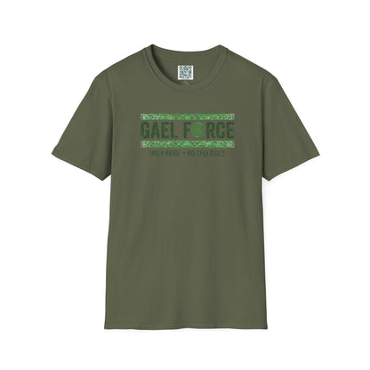 Gael Force T-Shirt - "Irish Pride • No Apologies" Retro Celtic Design