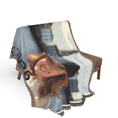 Custom Photo Woven Blanket — Personalized Travel & Keepsake Throw