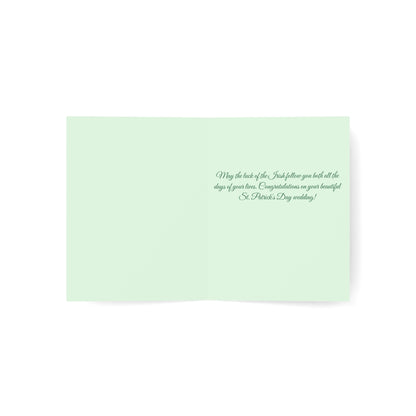 St. Patrick's Day Wedding Card — "Something old, something new, something borrowed, something green" — Personalized Congratulations