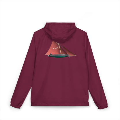 Captain Red Sailboat Hooded Windbreaker Jacket