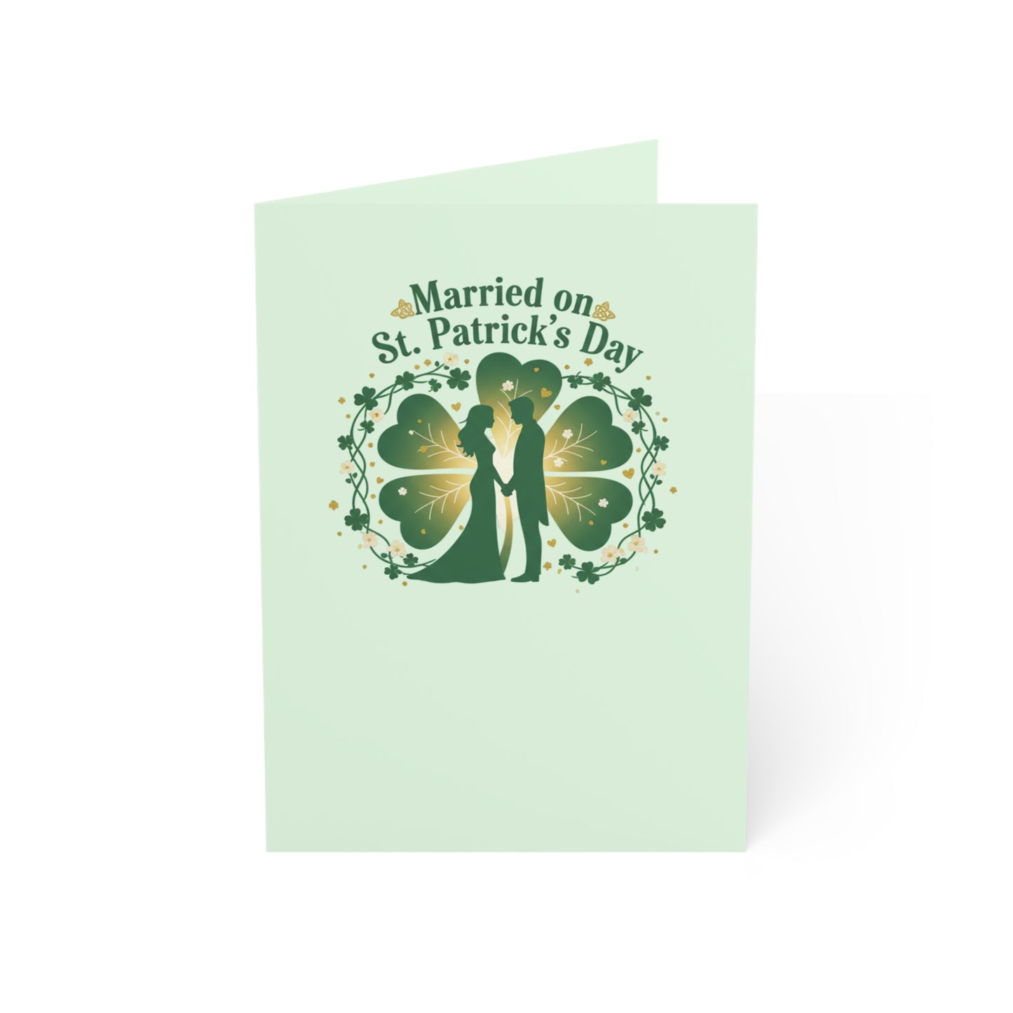 St. Patrick's Day Wedding Anniversary Greeting Card — "Married on St. Patrick's Day" Anniversary Card Personalize