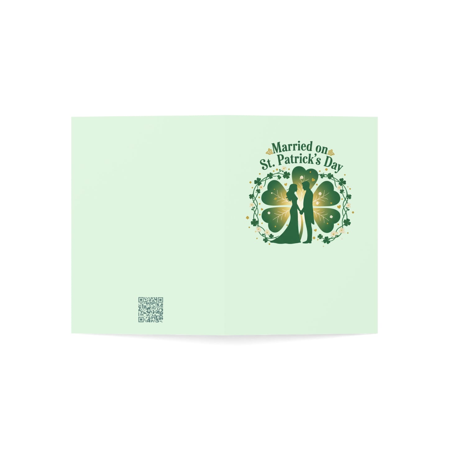 St. Patrick's Day Wedding Anniversary Greeting Card — "Married on St. Patrick's Day" Anniversary Card Personalize