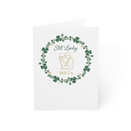 St. Patrick's Day Anniversary Card — "Still Lucky, Still Us" Greeting Card, Personalize