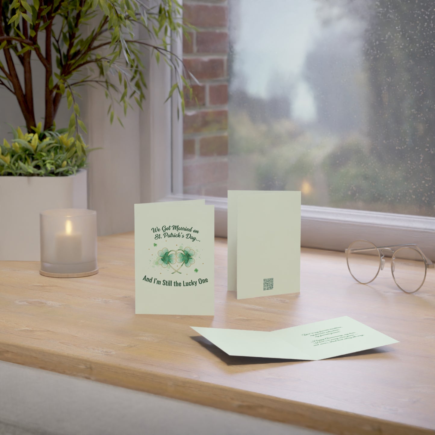 Married on St. Patrick's Day Anniversary Card — Greeting Card, Personalize