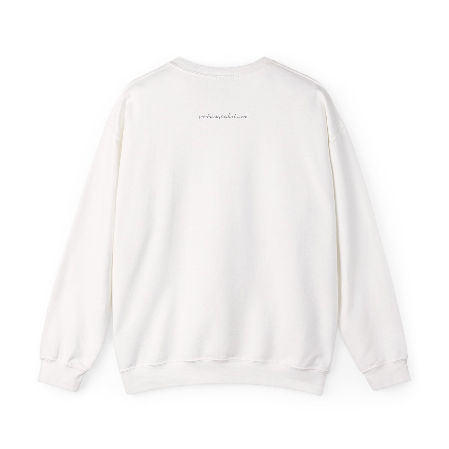 Irish Crewneck Sweatshirt — "Strong Like the Atlantic" Minimal Wave Design