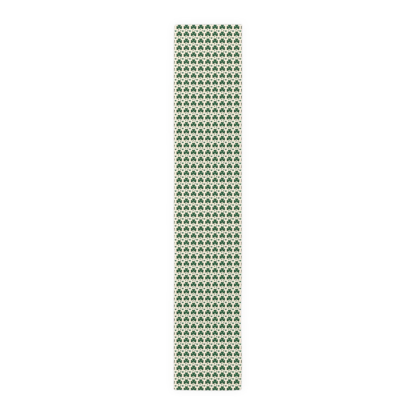Shamrock Pattern Table Runner — Green Clover St. Patrick’s Day Decor