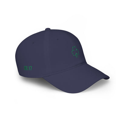 Embroidered Shamrock Low Profile Baseball Cap — St. Patrick’s Day Lucky Clover Hat (Personalize)