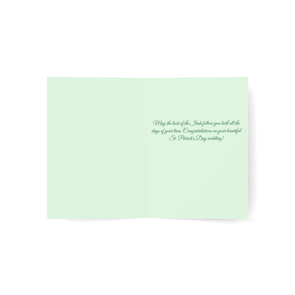 St. Patrick's Day Wedding Card — "Something old, something new, something borrowed, something green" — Personalized Congratulations