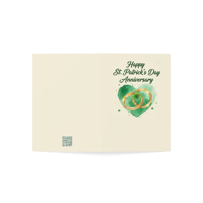 St. Patrick’s Day Wedding Anniversary Card — Personalized Couple Greeting Card
