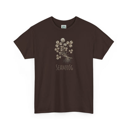 Shamrock Botanical Tee — Vintage Floral Clover Shirt