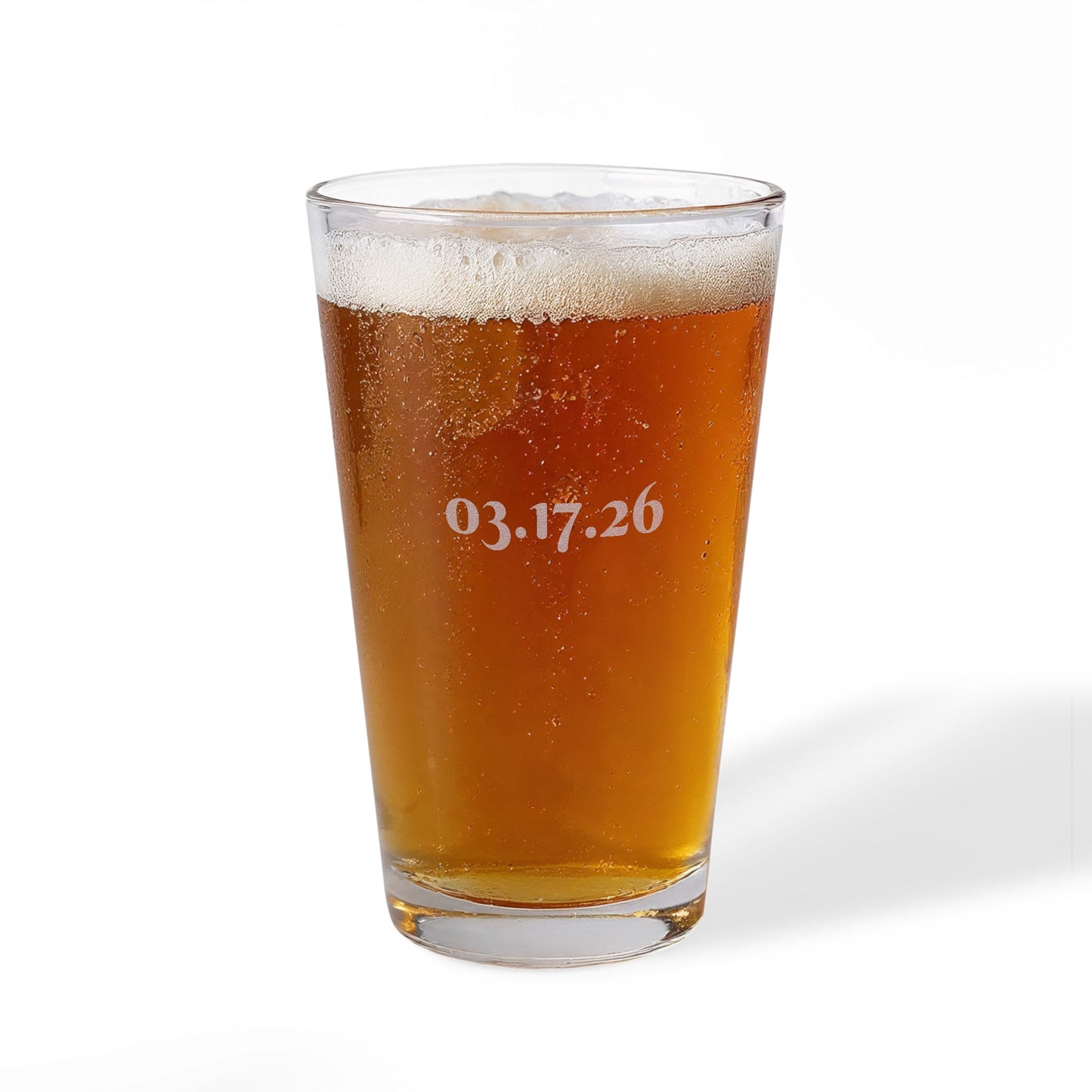 Engraved 16oz Pint Mixing Glass — Personalized Mr. & Mrs. Wedding Keepsake